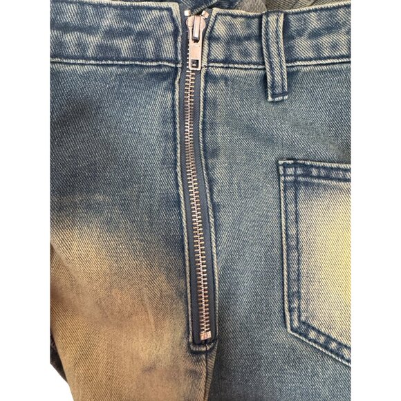 2/$30 NWT PrettyLittleThing 4 Denim Pleated Mini Skirt - Picture 8 of 16